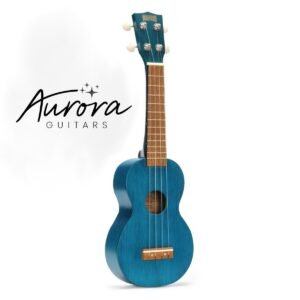 Mahalo Kahiko superb beginner soprano ukulele in blue with gig bag